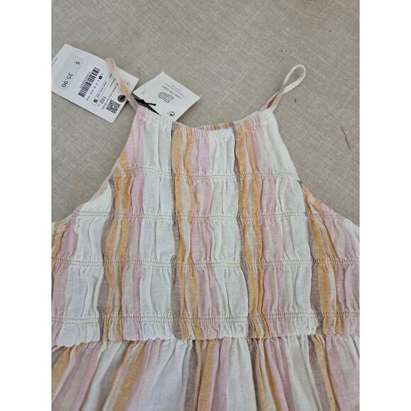 Zara Girl's Striped Linen Dress - Picture 3 of 5